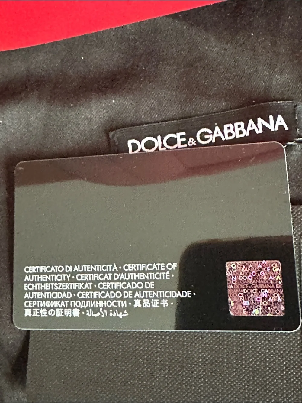 Authentic Dolce & Gabbana Bold Red Embossed Logo Leather big shopping Tote